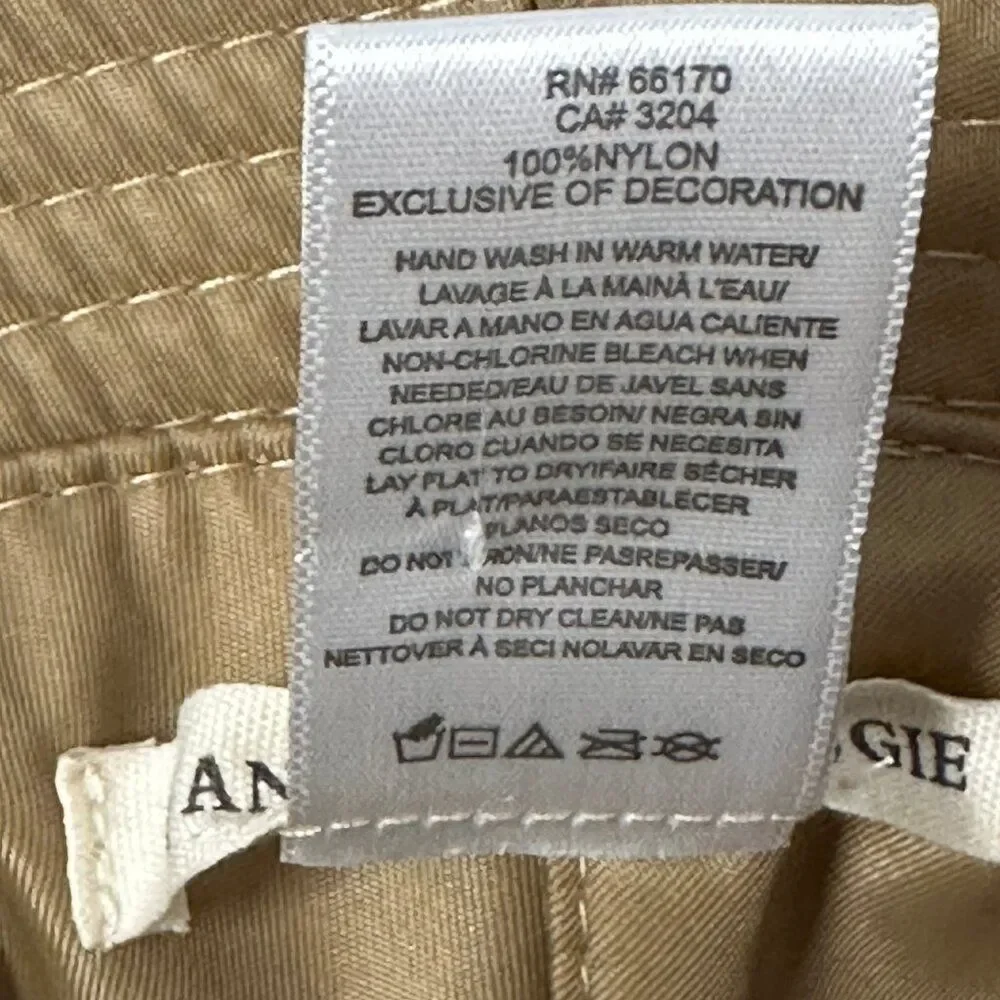 By Anthropologie Nylon Sport Bucket Hat Tan OSFA